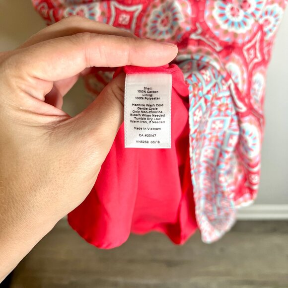 Talbots Mixed Geo-Print Fit-and-Flare Dress Preppy Party Girly Colorful Sz 10 - Picture 5 of 6